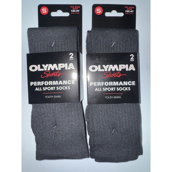 Olympia Sports Other - OLYMPIA SPORTS performance socks yth  small Size 13c-4y shoe size 2 PACK 4 Total